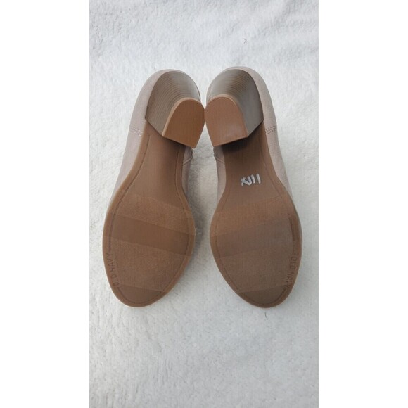 NEW OLD NAVY Size 7 FAUX SUEDE‎ LEATHER HIGH HEEL BOOTIES SAGE Beige ANKLE BOOTS - Picture 9 of 13